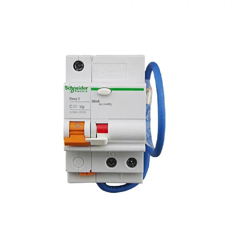 Schneider-  RCBO Breaker EA9R| 1P+N/ 2P 6A to 63A - electrical center b2c,Schneider EA9RN RCBO, EA9RN Vigi Leakage Breaker, 1P+N/2P/3P/4P RCBO, 1-63A C/D Curve Breaker, Residual Current Circuit Breaker, Overload Short-Circuit Protection, Schneider Leakage Protection, DIN Rail RCBO, AC Distribution Safety Breaker