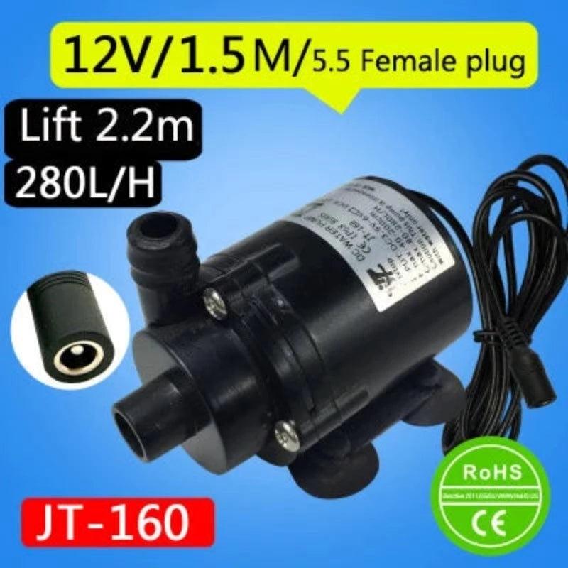 Small Water Pomp DC 12V Lift 2.2m 280L/h Submersible Pump USB 5V Electric Brushless Motor Pump AC 220V Fish Tank Water Dispenser
