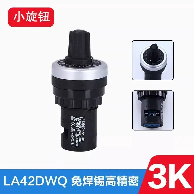 LA42DWQ-22,22mm potentiometer,inverter speed potentiometer,rotary potentiometer,3k potentiometer,22mm rotary pot,analog speed adjustment potentiometer