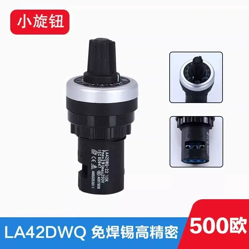 LA42DWQ-22,22mm potentiometer,inverter speed potentiometer,rotary potentiometer,500 ou potentiometer,22mm rotary pot,analog speed adjustment potentiometer