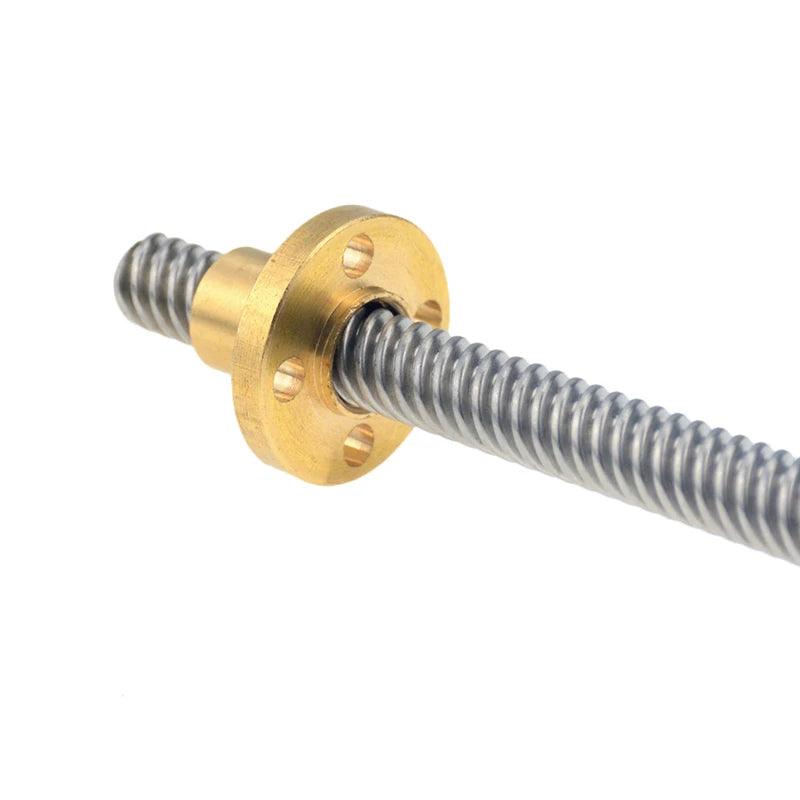T12 Lead Screw 100mm 150mm 200mm 250mm 300mm 350mm 550mm Lead 2/4/8/10/12/14mm Trapezoidal Screw With Brass Nut for 3D Printer,screw t12 550mm 8 step