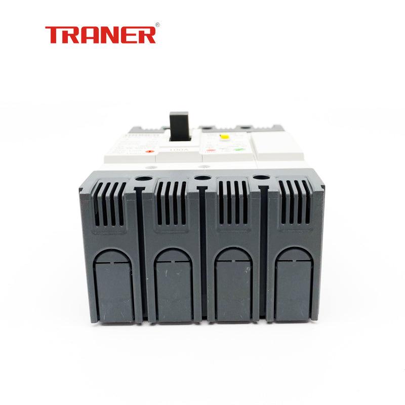 TREF2-125-4P 3 Phase Rcbo Mccb with Rcd 100A 4 Pole 30mA~500mA Adjustable,elcb 3 phase 63a,elcb 3 phase,earth leakage circuit breaker price,three phase elcb,3 phase rcbo,type a rcbo