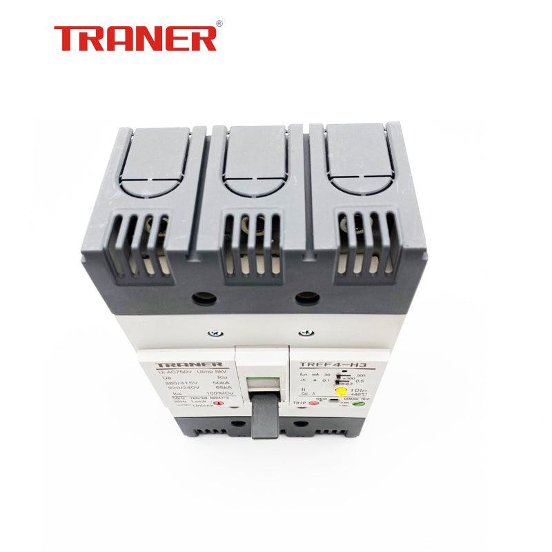 TREF4-250H 3 Phase Rcbo Mccb with Elcb 200 Amp 30mA~500mA ,elcb 3 phase,earth leakage circuit breaker price,three phase elcb,3 phase rcbo,type a rcboAdjustable