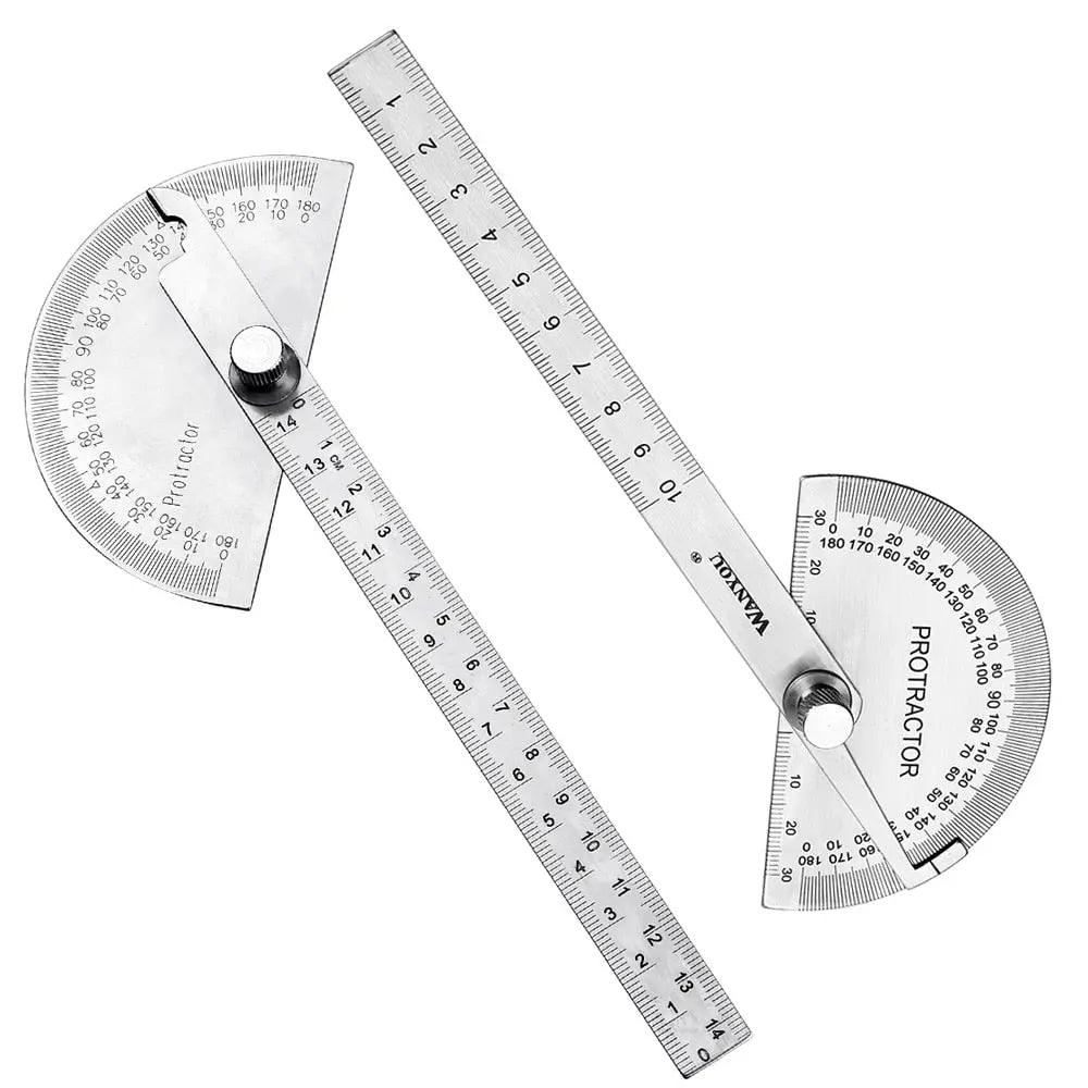 VASTAR- 180 Degree Adjustable Protractor| Stainless Steel - electrical center b2c