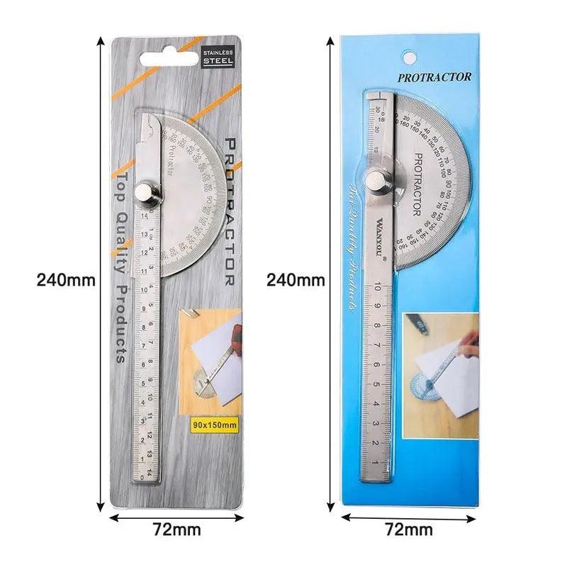 VASTAR- 180 Degree Adjustable Protractor| Stainless Steel - electrical center b2c