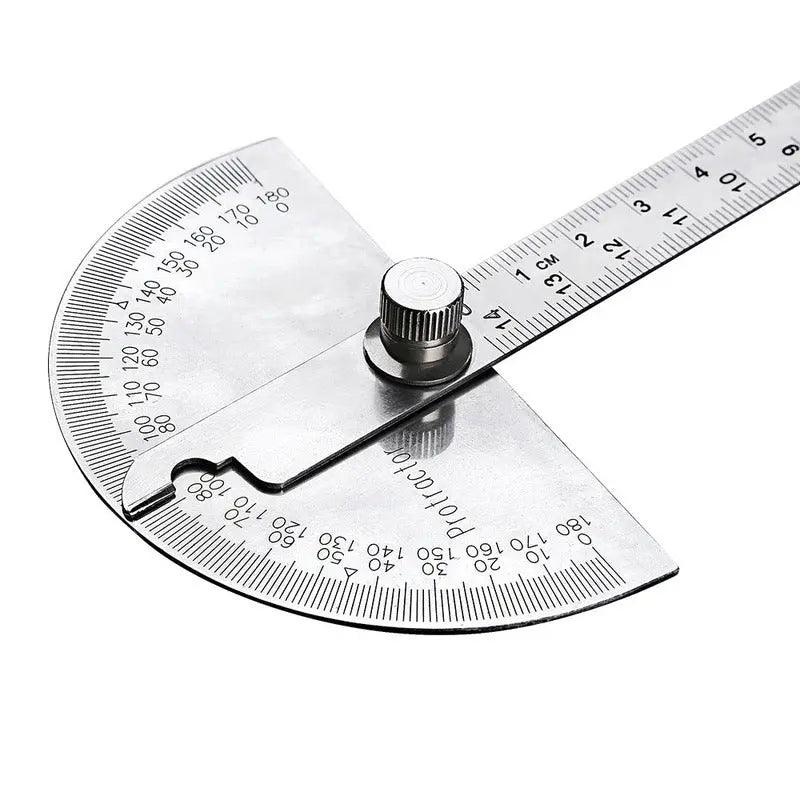 VASTAR- 180 Degree Adjustable Protractor| Stainless Steel - electrical center b2c