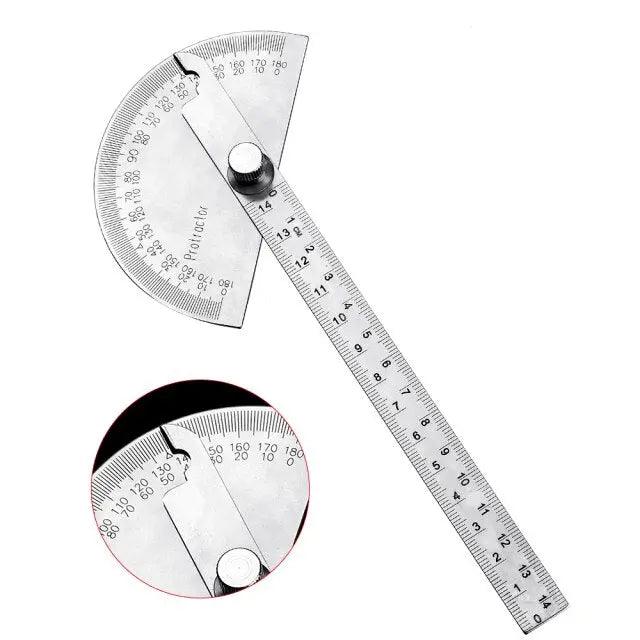 VASTAR- 180 Degree Adjustable Protractor| Stainless Steel - electrical center b2c