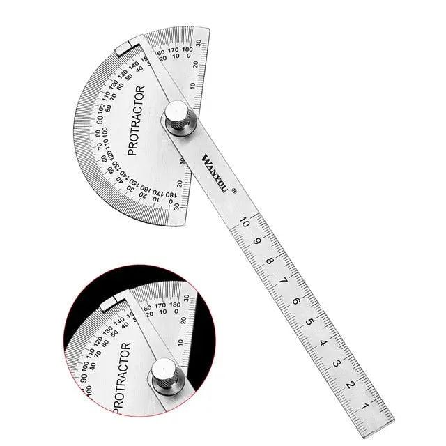 VASTAR- 180 Degree Adjustable Protractor| Stainless Steel - electrical center b2c