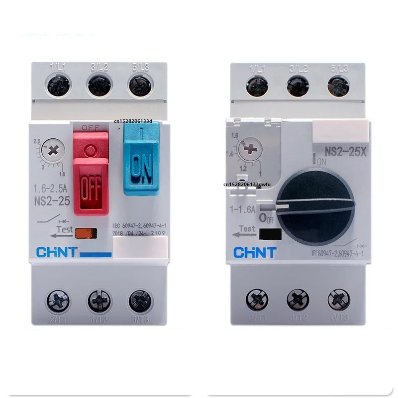 chint ns2-25 motor protection breaker,mpcb ns2-25x three phase motor starter,0.1~32a din rail overload phase failure protection switch,ac690v manual motor circuit breaker