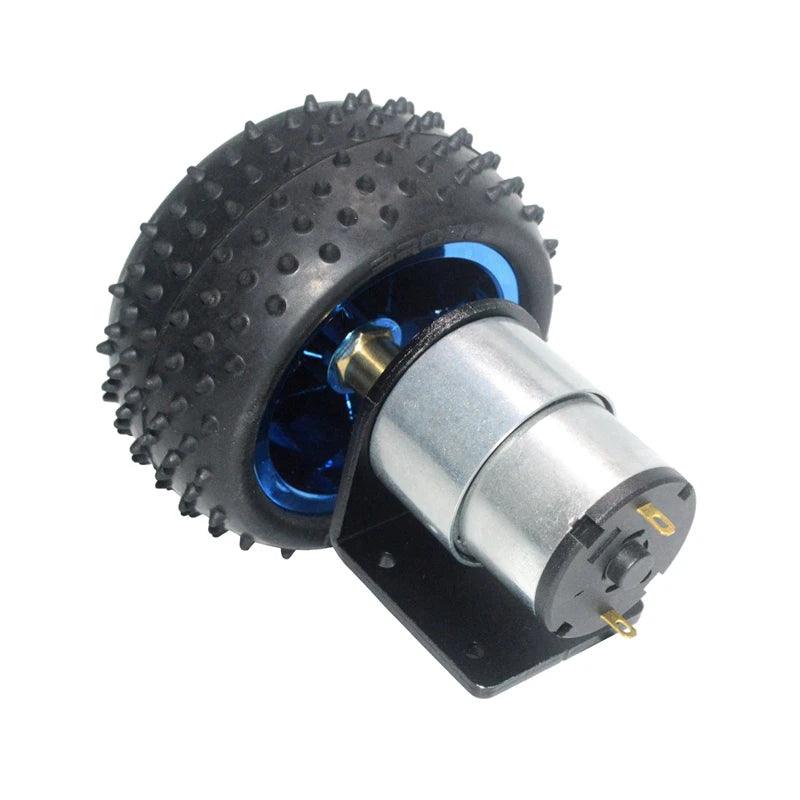 Wheel Hub Motor Kit Dia 65mm 85mm 130mm 6V 12V 24V DC Reduce Speed 7rpm To 960rpm PWM Metal Gear Box RC Car Tire Engine Drive