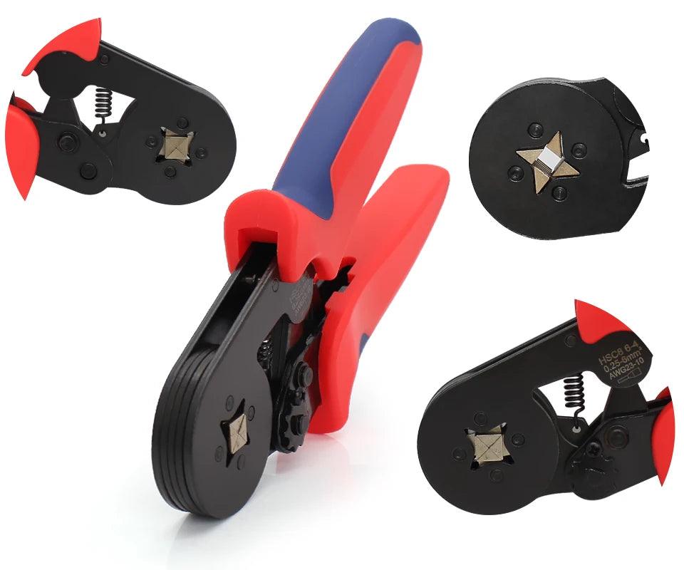 Wire Crimping ToolHSC8 6 4 Cable End-sleeves SOLAR Crimping Plier  Ratcheting Ferrule Crimper 0.25-6.0mm2(24-10 AWG)