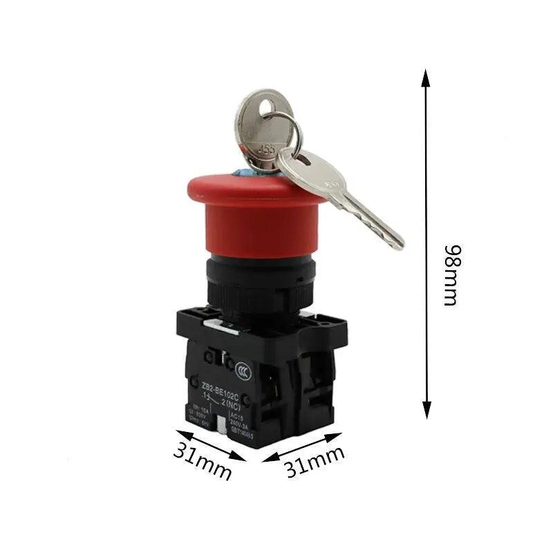 XB2-ES542 XB2-ES145 Rotray Knob Lock Key Switch|  1NC/1NO 1NC optional - electrical center b2c