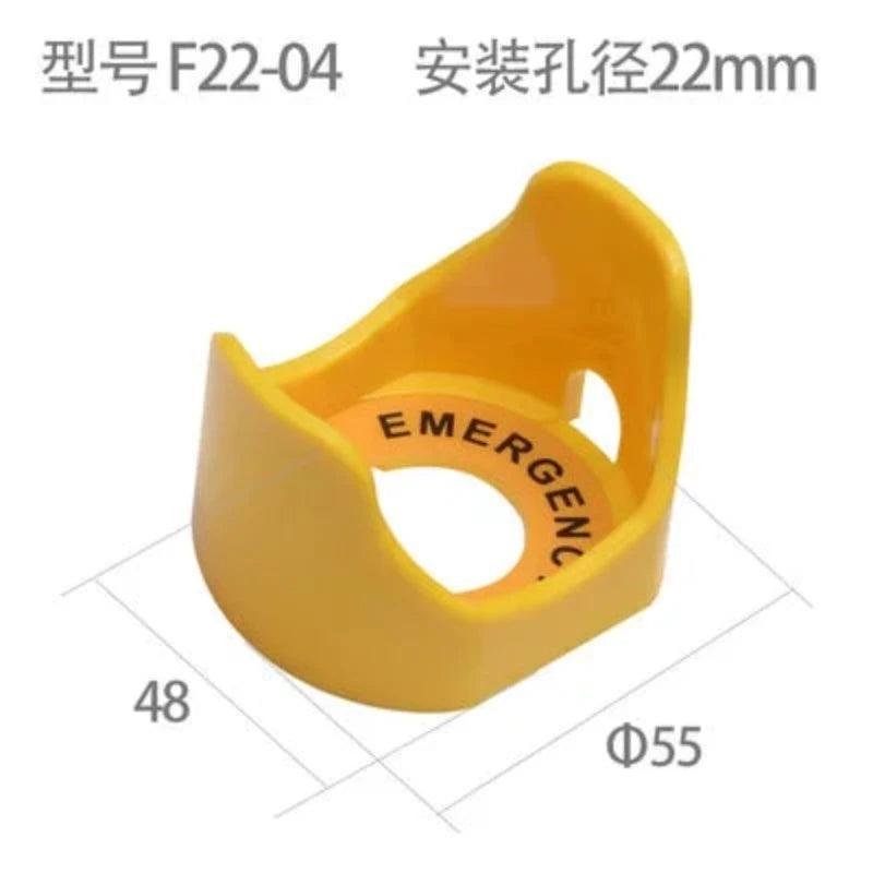 Yellow 22mm Emergency stop button protection cover button switch emergency mushroom head protection seat protection cover ring