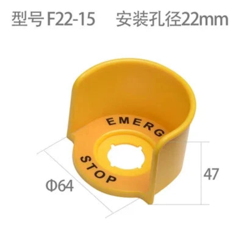 Yellow 22mm Emergency stop button protection cover button switch emergency mushroom head protection seat protection cover ring