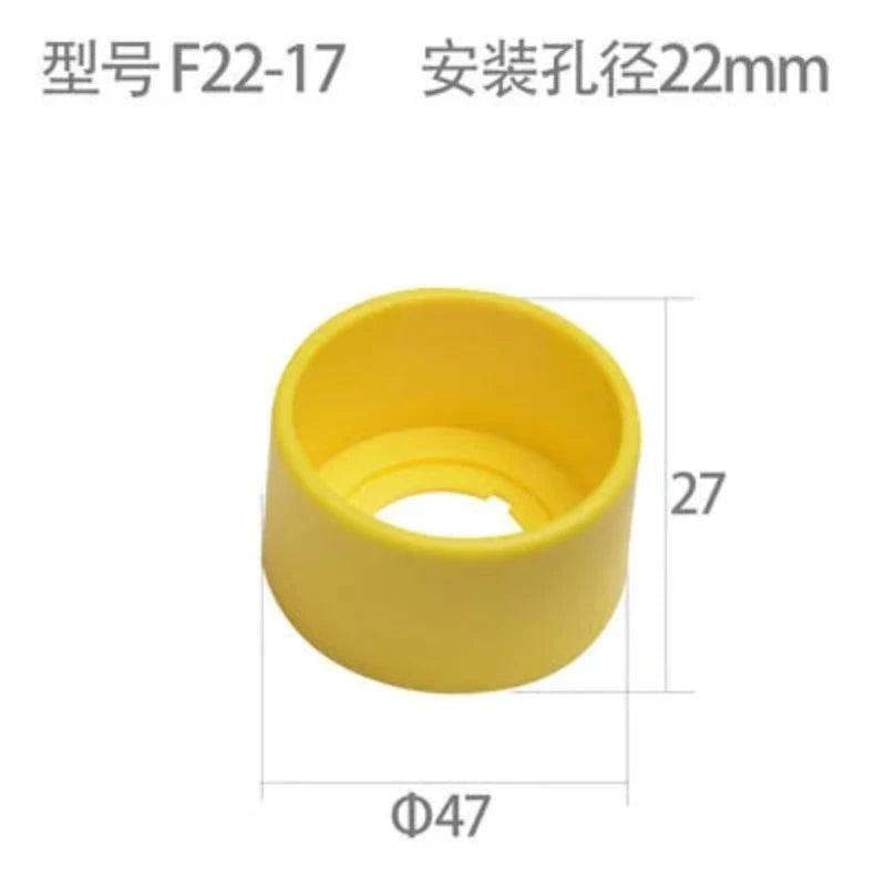 Yellow 22mm Emergency stop button protection cover button switch emergency mushroom head protection seat protection cover ring