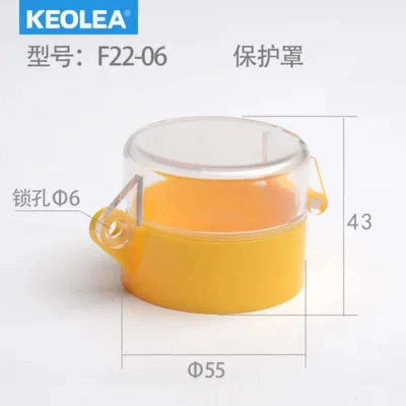 Yellow 22mm Emergency stop button protection cover button switch emergency mushroom head protection seat protection cover ring