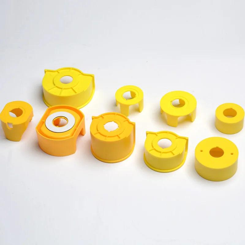 Yellow 22mm Emergency stop button protection cover button switch emergency mushroom head protection seat protection cover ring