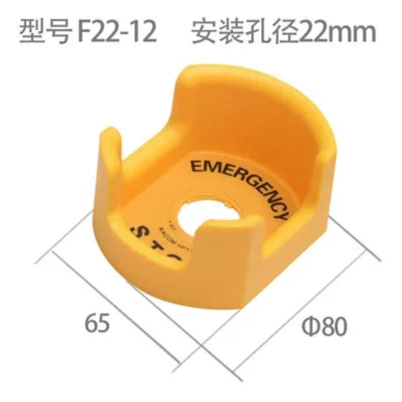Yellow 22mm Emergency stop button protection cover button switch emergency mushroom head protection seat protection cover ring