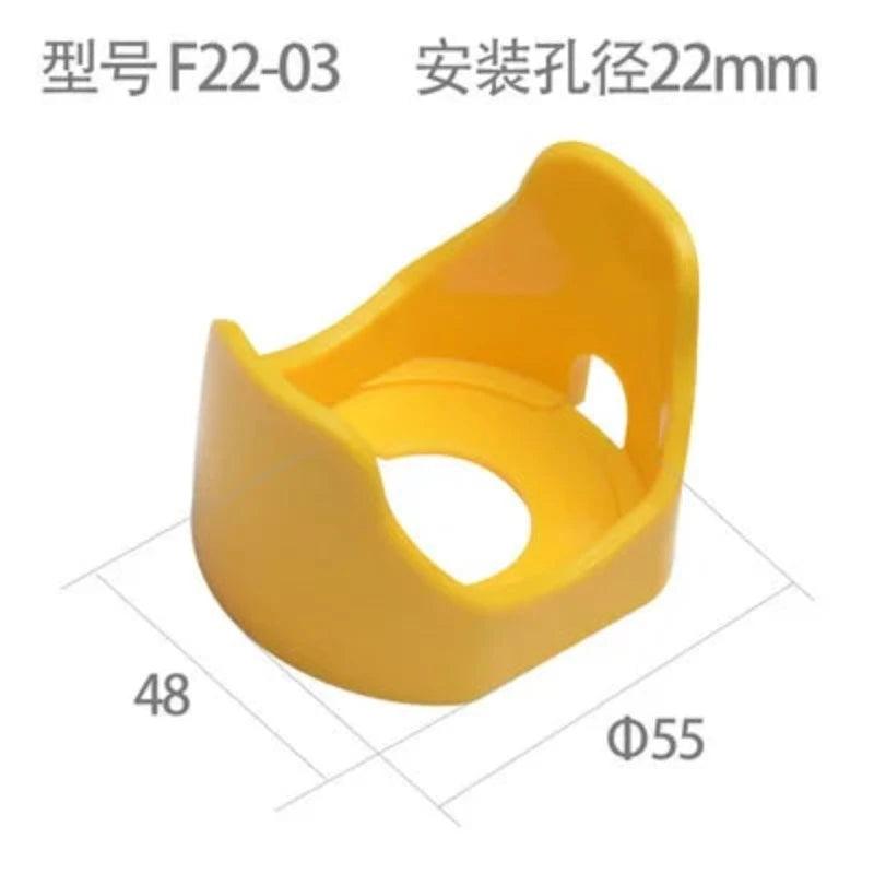 Yellow 22mm Emergency stop button protection cover button switch emergency mushroom head protection seat protection cover ring