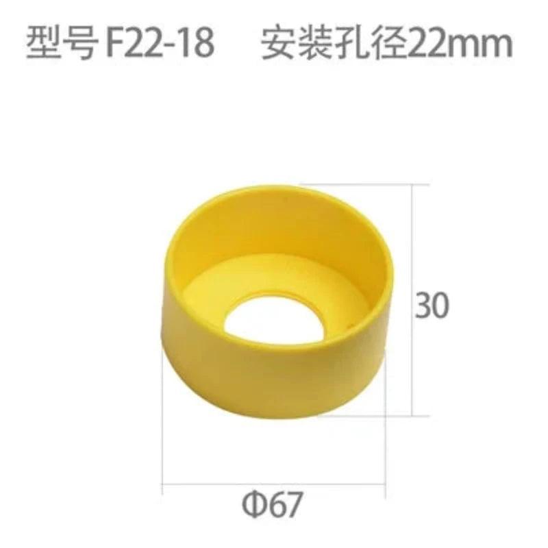 Yellow 22mm Emergency stop button protection cover button switch emergency mushroom head protection seat protection cover ring