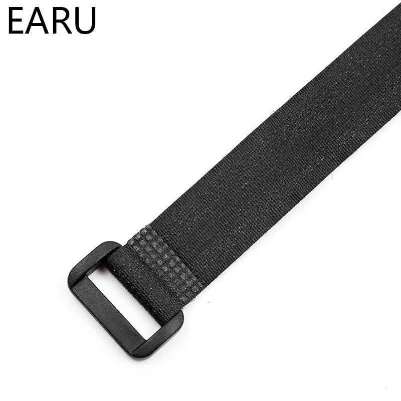 10pcs 8inch Self Adhesive Reusable Cable Tie Nylon Fastener Hook and Loop Strap Cord Ties PC TV Organizer 20cm Length 2cm Width.