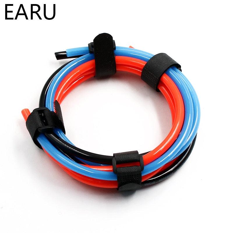 10pcs 8inch Self Adhesive Reusable Cable Tie Nylon Fastener Hook and Loop Strap Cord Ties PC TV Organizer 20cm Length 2cm Width.