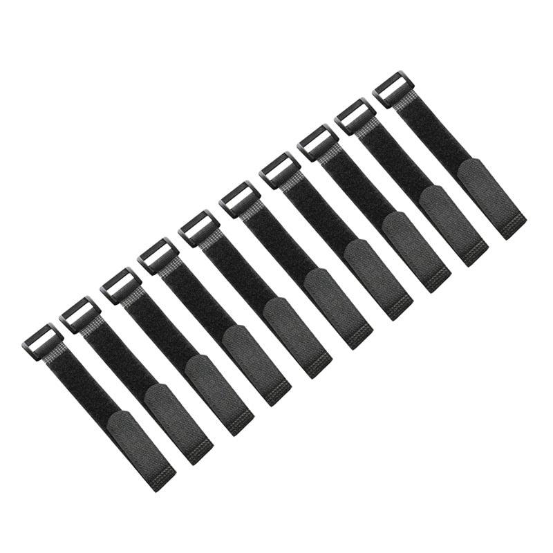 10pcs 8inch Self Adhesive Reusable Cable Tie Nylon Fastener Hook and Loop Strap Cord Ties PC TV Organizer 20cm Length 2cm Width.