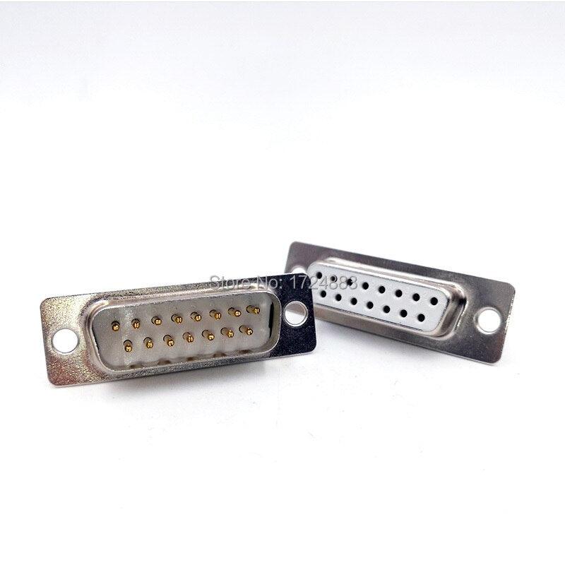 10PCS DB15 connector core VGA Plug connector 2row 3 row  hole/pin  female Male port socket adapter D Sub DP15.