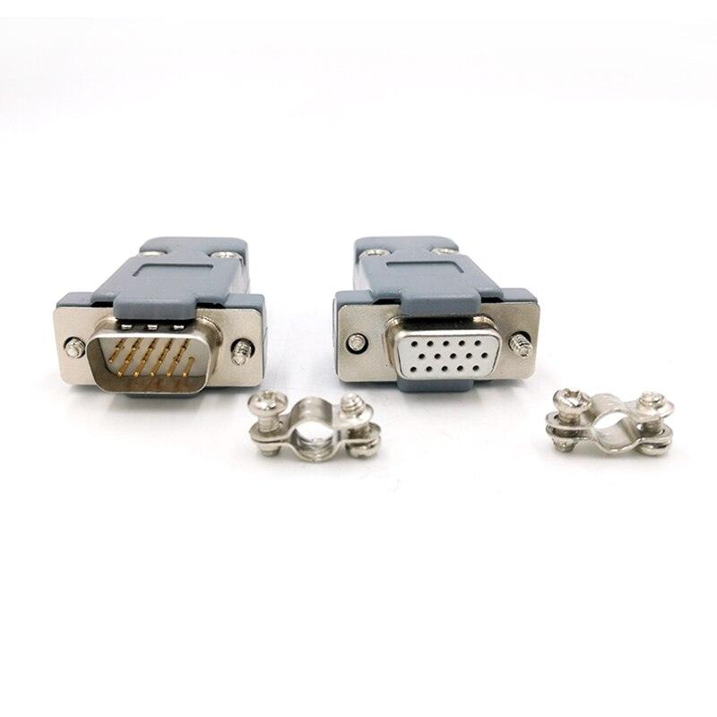 10PCS DB9 Adapter Connector Core RS232 Serial COM Plug Connectors Hole/pin DB15 Female Male Port Socket D Sub DP9 Plastic Case.