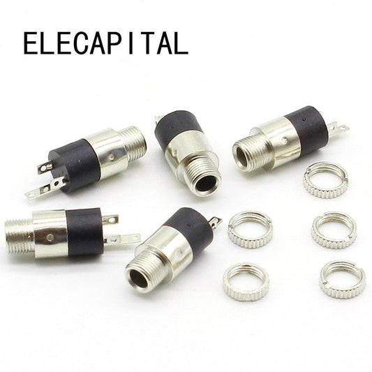 10PCS/LOT PJ392 3.5mm Stereo Female Sockect Jack with Screw 3.5 Audio Headphone Connector PJ-392.