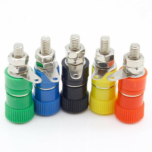 10PCS/LOT Terminal Blocks 4mm Amplifier Terminal Connector Binding Post Banana Plug Jack Mount.lot socket connector banana