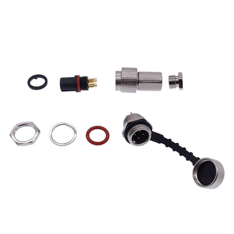 12G metal connector GX12 copper contact IP68 2pin3pin4pin5pin6pin7pin plug &amp; socket waterproof G12 connectors.