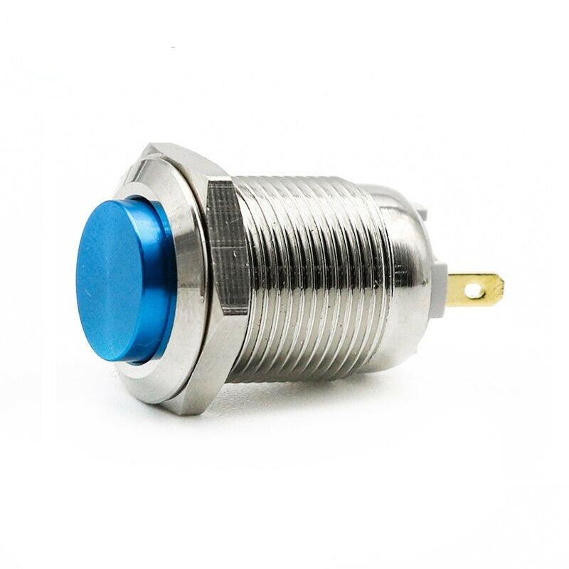 12mm Waterproof Momentary Metal Push Button Switch Stainless Steel.