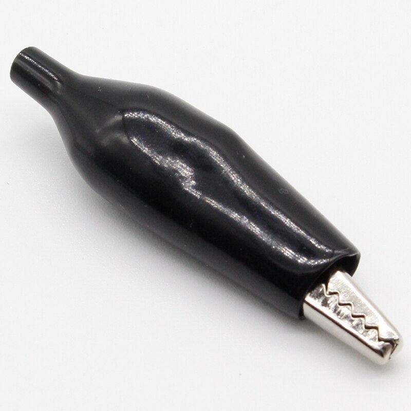 12Pcs Insulation Metal Alligator Clip Electric Test 45MM Lead colorful Red Black Blue Green White Yellow small crocodile clip.