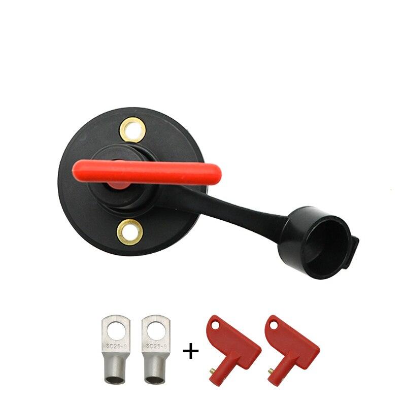 12V 24V Red Key Cut Off Battery Main Kill Switch Vehicle Car Modified Isolator Disconnector Car Power Switch For Auto Truck Boat.