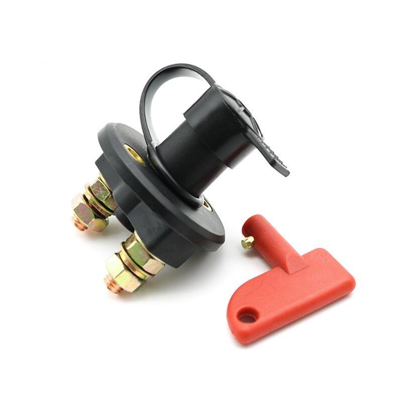12V 24V Red Key Cut Off Battery Main Kill Switch Vehicle Car Modified Isolator Disconnector Car Power Switch For Auto Truck Boat.