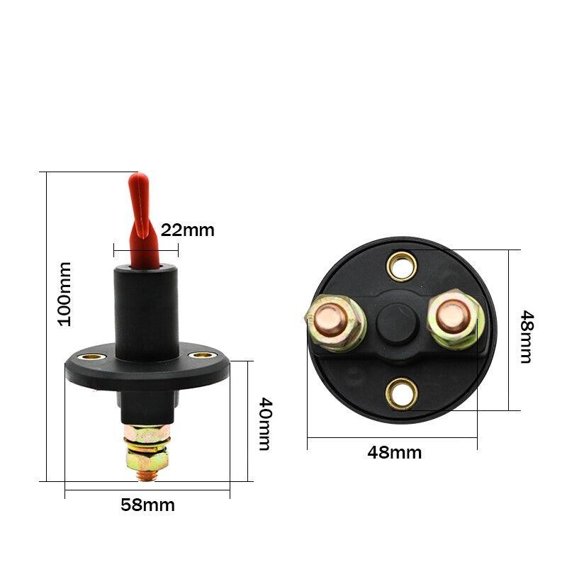 12V 24V Red Key Cut Off Battery Main Kill Switch Vehicle Car Modified Isolator Disconnector Car Power Switch For Auto Truck Boat.