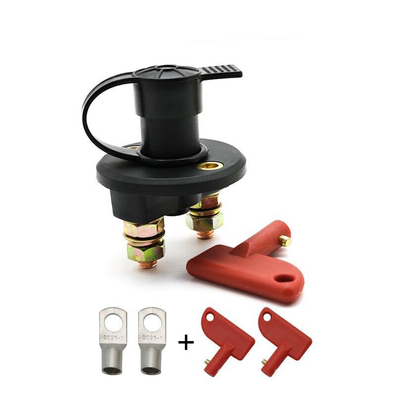 12V 24V Red Key Cut Off Battery Main Kill Switch Vehicle Car Modified Isolator Disconnector Car Power Switch For Auto Truck Boat.