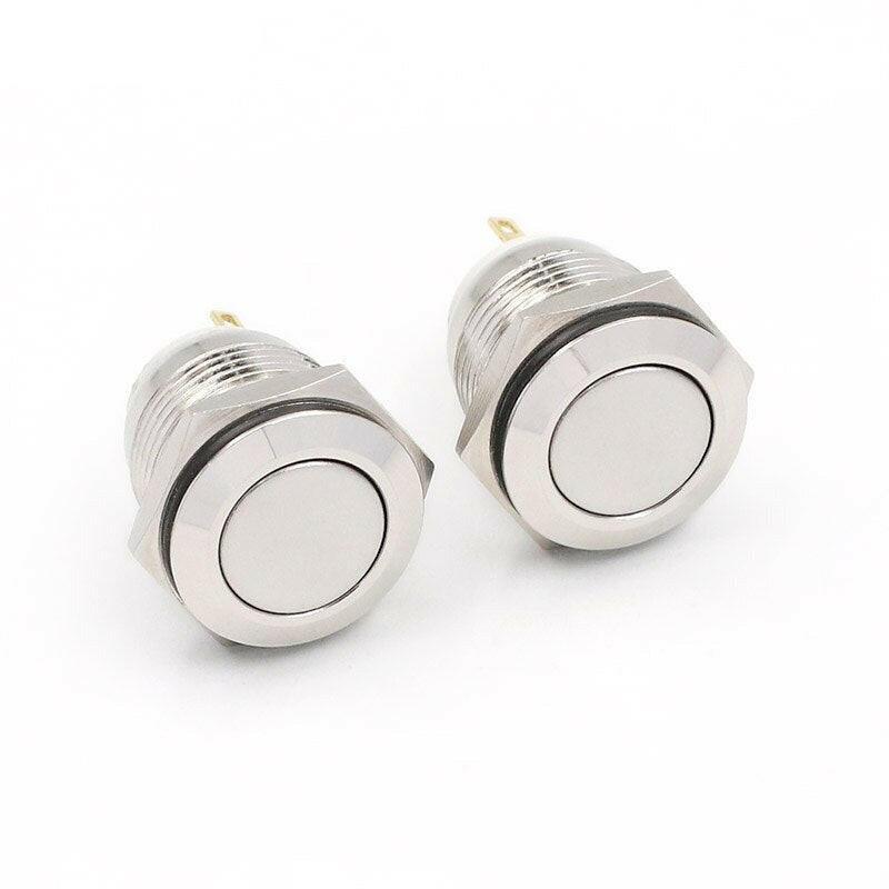 16mm Short Type Metal Push Button Switch Waterproof NO Fixation.