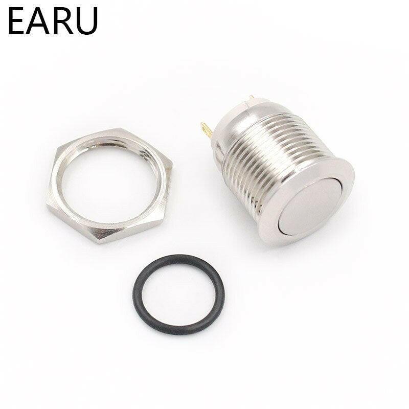 16mm Short Type Metal Push Button Switch Waterproof NO Fixation.