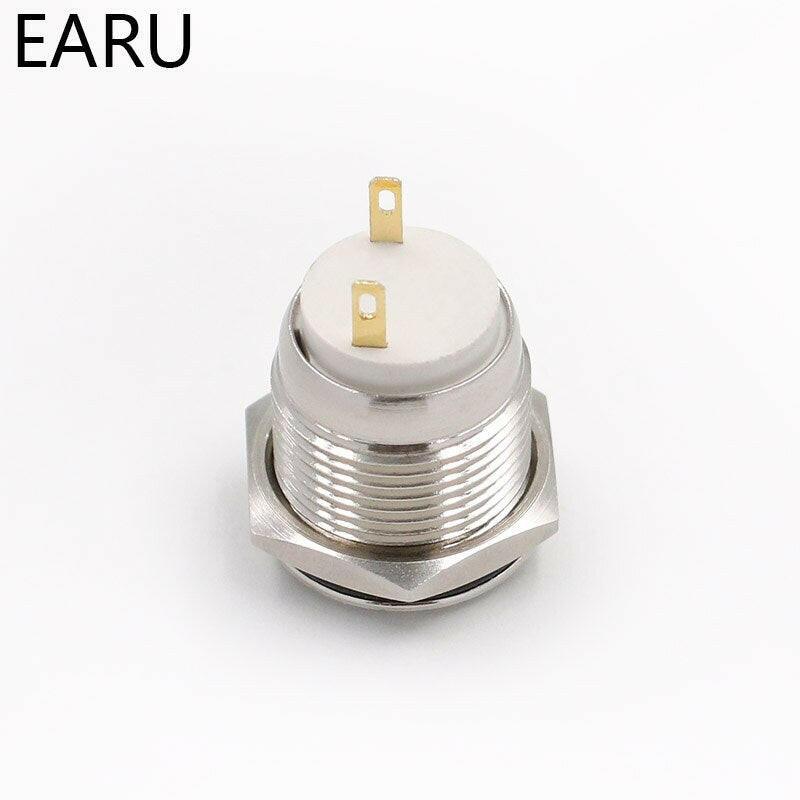 16mm Short Type Metal Push Button Switch Waterproof NO Fixation.
