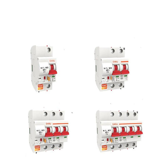 1P 2P 3P 4P 10A-125A Wireless Smart WIFI Circuit Breaker Timer Tuya APP Vioce Remote Control Switch Amazon Alexa Google Home.