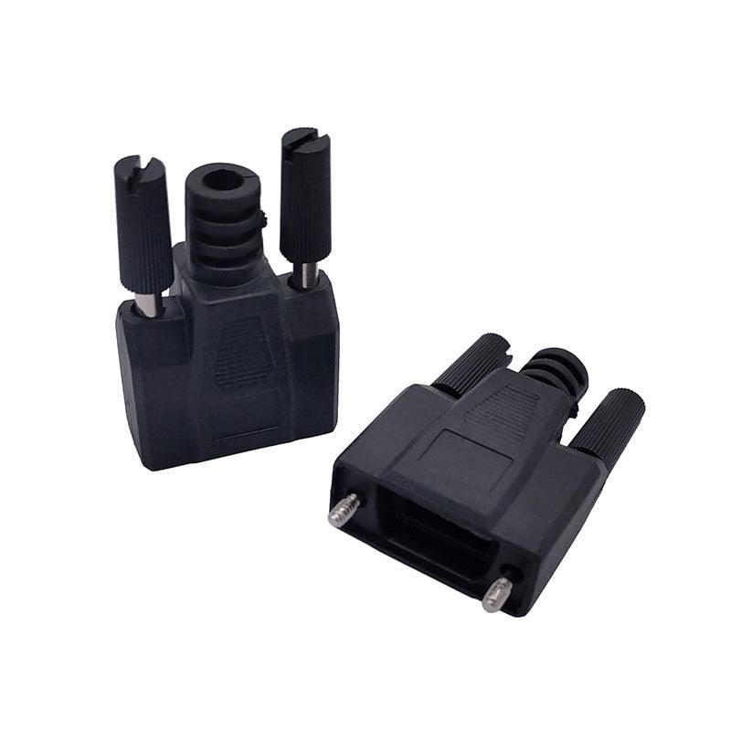 1PCS DB9 / DB15 / DB25 black shell male and female serial port plug one time injection molding shell die shell.