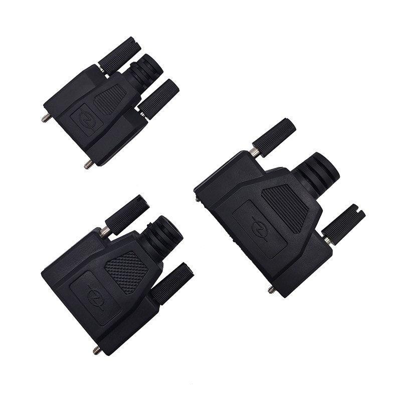 1PCS DB9 / DB15 / DB25 black shell male and female serial port plug one time injection molding shell die shell.