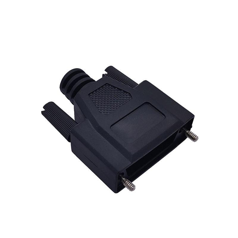 1PCS DB9 / DB15 / DB25 black shell male and female serial port plug one time injection molding shell die shell.