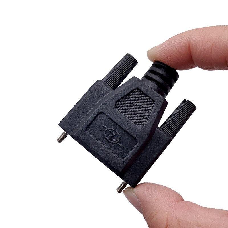 1PCS DB9 / DB15 / DB25 black shell male and female serial port plug one time injection molding shell die shell.