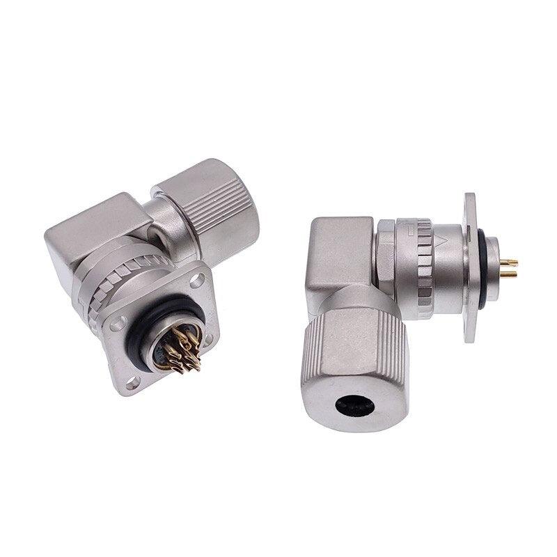 1pcs Servo motor encoder connector plug socket 10pin 2pin angle plugs metal connectors.