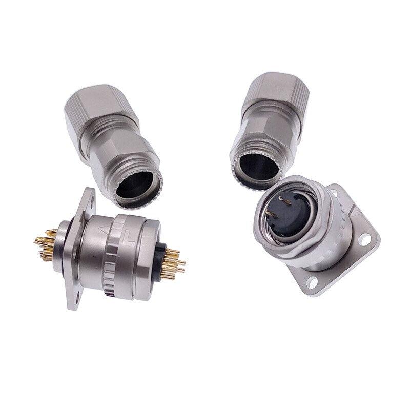 1pcs Servo motor encoder connector plug socket 10pin 2pin angle plugs metal connectors.