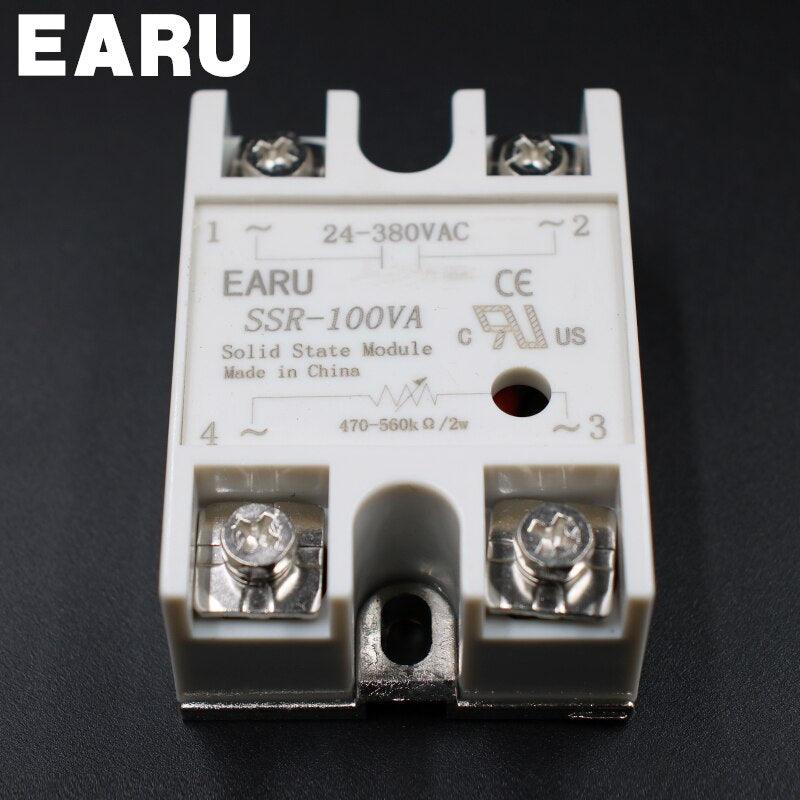 1pcs Solid State Relay Module SSR-100VA 100A 500K ohm TO 24-380V AC SSR 100VA SSR-100 VA Resistance Regulator.