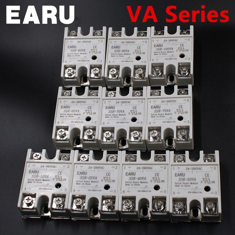 1pcs Solid State Relay Module SSR-80VA 80A 500K ohm TO 24-380V AC SSR 80VA SSR-80 VA Resistance Regulator.
